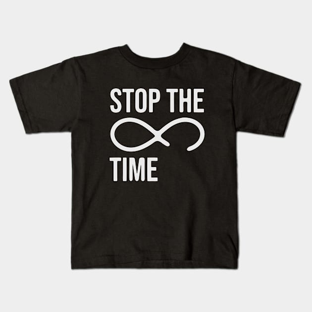 Stop The Time Dark Kids T-Shirt by isnotvisual